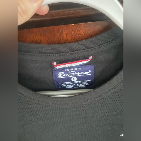 Black Long Sleeve Men's Shirt Ben Sherman thermal t shirt - Picture 2 of 3